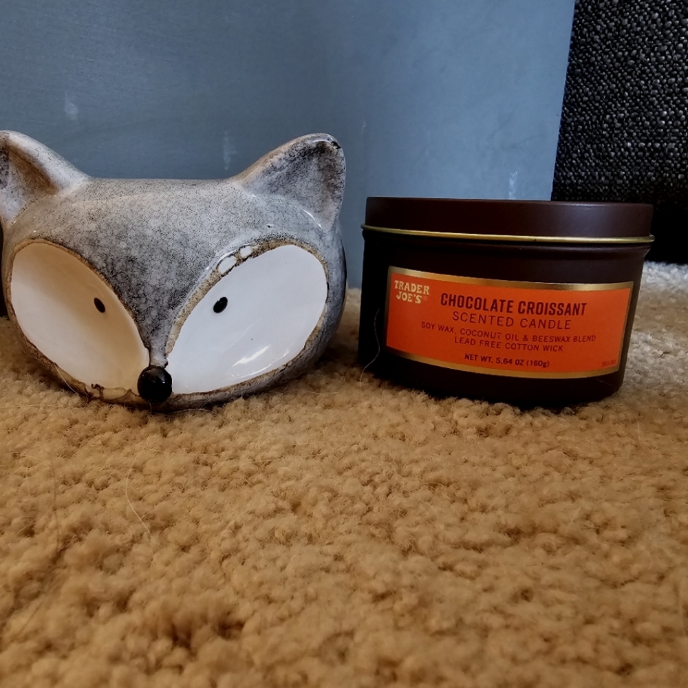 Racoon bowl and candle set